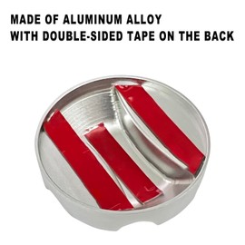 3D Aluminum Alloy Car Fuel Tank Cover Decorative Filler Filler Decorative Cover Decorative Sticker for Alfa Romeo Giulia Stelvio 2016 2017 2018 2019 2020 2021 2022 2023 Accessories
