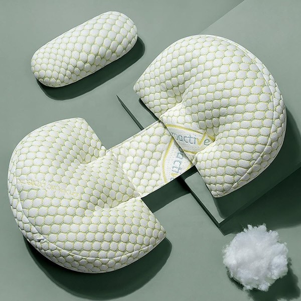 Portable Pregnancy Pillow – W Shaped Maternity Support for Side