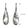 ISLAND PIERCINGS 925 Silver and Mother of Pearl Drop Earrings