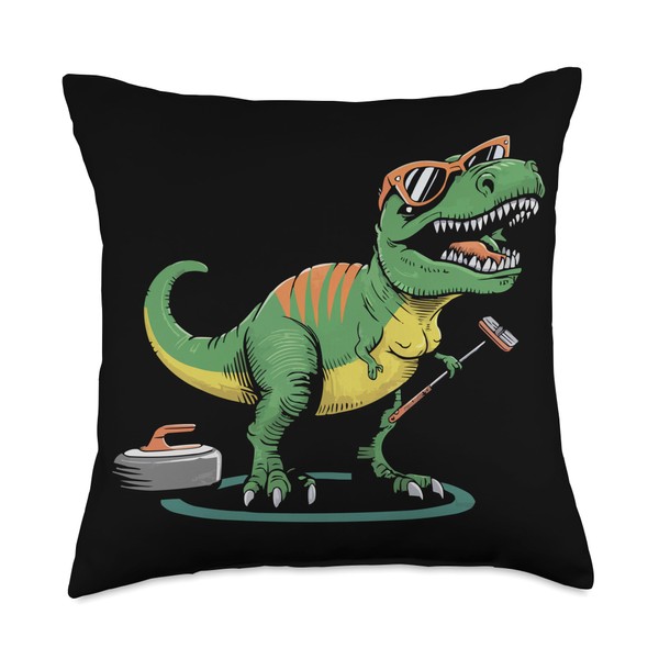 Curling Player Curler Sport Lover Curling Stone Throw Pillow