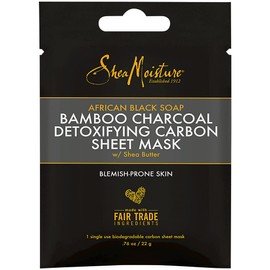 African Black Soap Bamboo Charcoal Detoxifying Sheet Mask