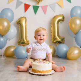 Booulfi - Conjunto de ropa de verano para bebé y niño pequeño, para boda, cumpleaños, conjunto de playera y pantalones cortos, Caqui-23223, 18-24 Meses