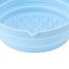 Silicone Air Cooker Pot Round Folded Blue Fryer Liner Tray