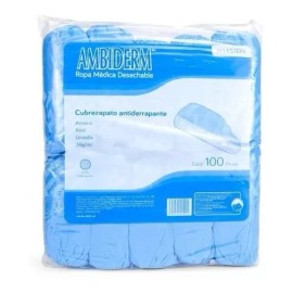 Ambiderm Cubrezapatos Desechable, Antiderrapante Ambiderm 100 Pzas