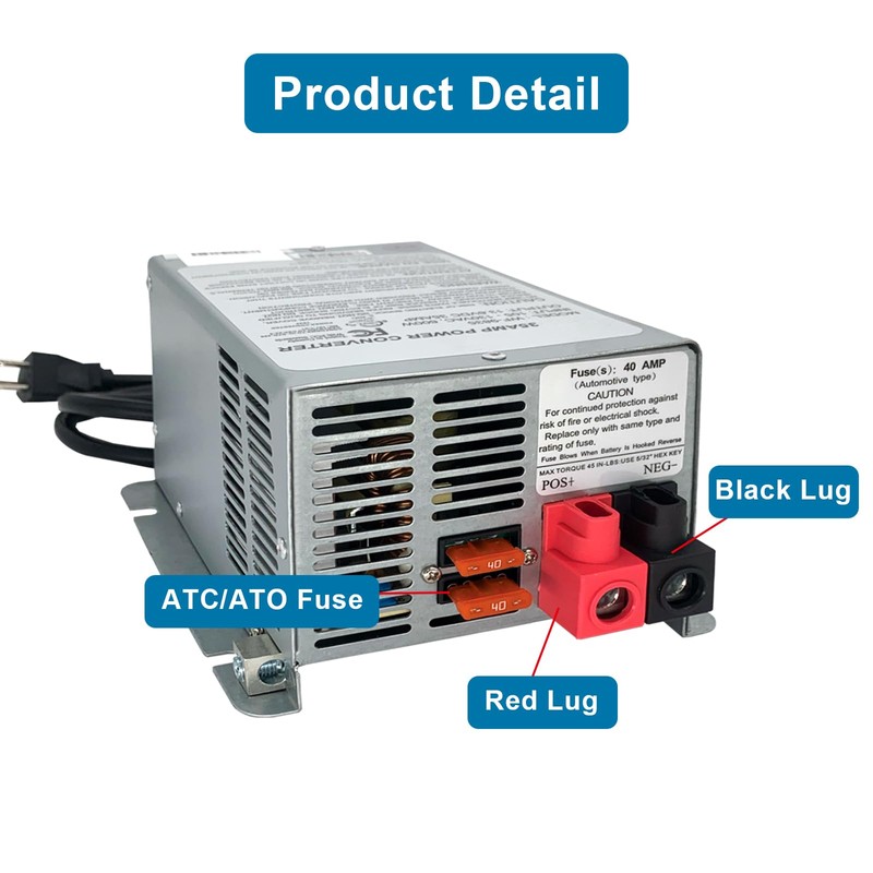 WF-9875 75 Amp Deck Mount Power Converter/Charger Replacement for RV