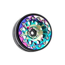 TCRC 4PCS Splash Anodizing Aluminum 1.3 Inch Wheels Hubs for 1/24 Axial SCX24 FCX24 1/18 TRX4M Redcat Ascent-18 HPI Venture18 Upgrade Parts