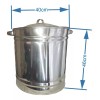 Gal Vaporera 40 Litros Acero Inoxidable Uso Industrial Tamalera