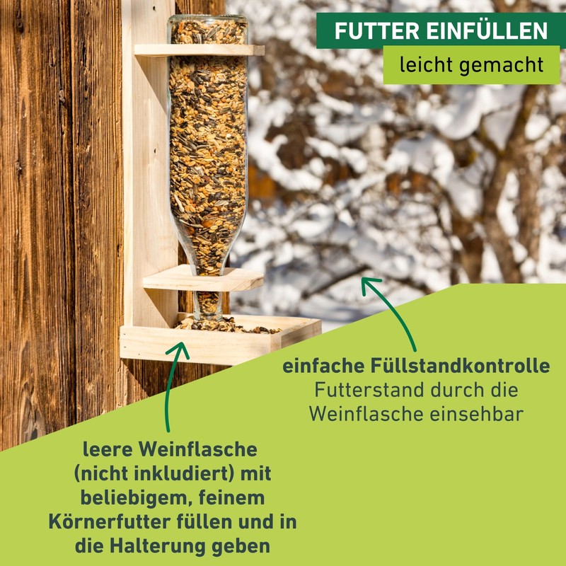Windhager Vino 07945 Bird Feeder for Birds, Bird Feeder for