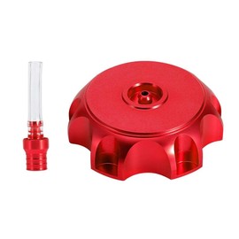 Laroal Fuel Tank Cap Motorcycle CNC Aluminum Gas Fuel Tank Cover Cap with Breather Vent Red Gas Cover for Enhanced Performance and Durability