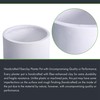 Modern White Plants Pot Cylinder Planter with Heavy Duty Stand,