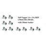 XtremeAuto® 10 X Body Panel Screw: CLIPS/RIVETS/FIXTURES FOR CAR: Bumper,