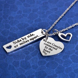 MIXJOY Cousin Necklace Gifts for Women Cousins Make the Best Fiends We Are Cousins Connected By The Heart