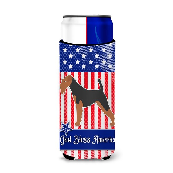 Caroline's Treasures USA Patriotic Welsh Terrier Michelob Ultra Hugger for