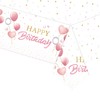 POPOYU Happy Birthday Tablecloth, Table Cloth Party Disposable for Girls