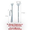 Slip on Drapery Hooks 3 INCHES (7.5 CM). Holiday Decoration