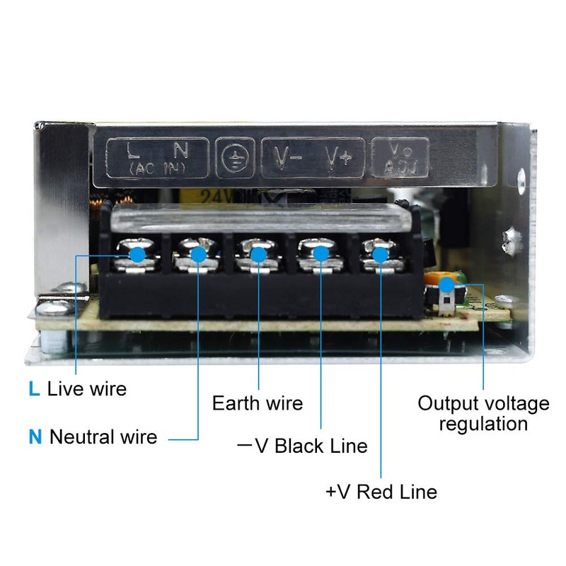 inShareplus 24V 2.5A 60W, DC Universal Regulated Switching Power Supply,
