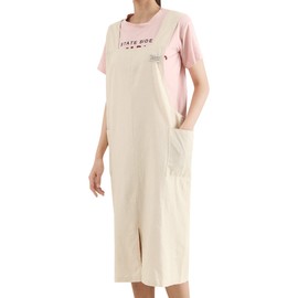 BBYBBS Japanese Style X Shape Cotton Linen Apron Beige Linen True Color Halter Cross Bandage Aprons Kitchen Cooking Apron, Beige, FREE