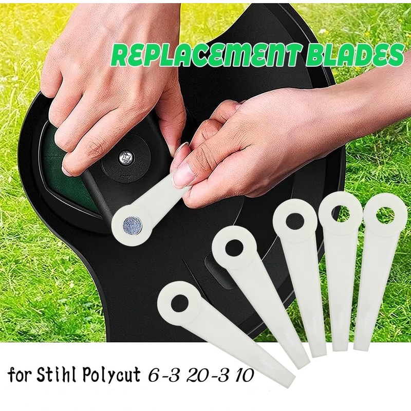 Glomora Lawn Mower Plastic Blade 24 Piece Replacement Kit For
