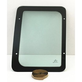 Stationary Passenger Right Side Rear Hinged Body Side Door Window Door Glass Compatible with Ford Econoline E150 E250 E350 Van 1992-2016 Models