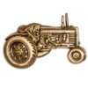 At Peace Memorials Brass Tractor Applique for Funeral Box/Cube Cremation Urn, Pewter Also Available