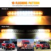 NSI 4PCS Amber/White 12 LED Car Truck Strobe Light Bar