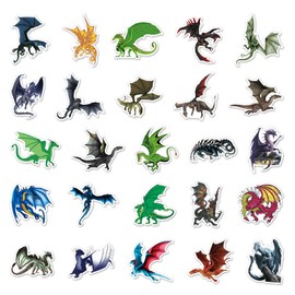 100 Pcs Dragons Stickers,Cartoon Pterosaur Graffiti Stickers,Vinyl Waterproof Sticker for Kids Teens Girls,for Phone Laptop Water Bottles Skateboard Computer Phone Luggage Guitar Car Gifts Sticker