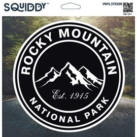 Squiddy Rocky Mountain National Park - Vinyl Sticker for Car, Laptop, Notebook (4" Tall)