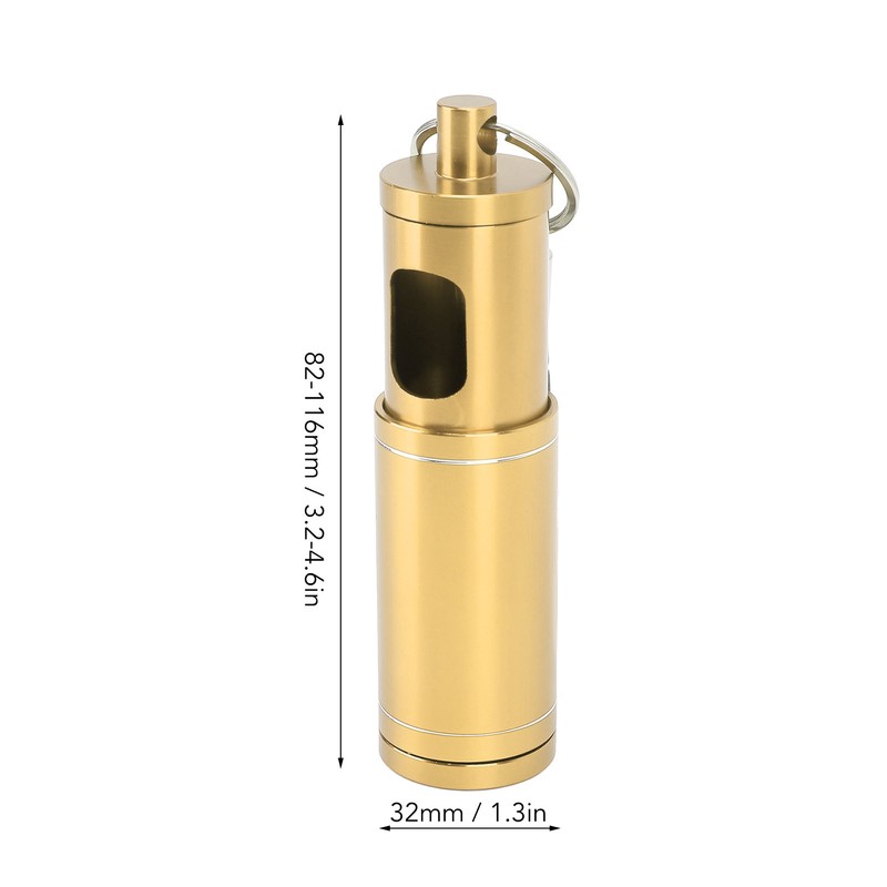 Portable Pocket Ashtray with Keychain Lanyard Retractable Circular Aluminium Alloy