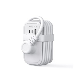 Mini Size 5 in 1 Travel Socket PD Fast Power Strip Portable Hot Seller Socket 2 US Outlets With USB & 2 Type-cColor: White, Plug Standard: US