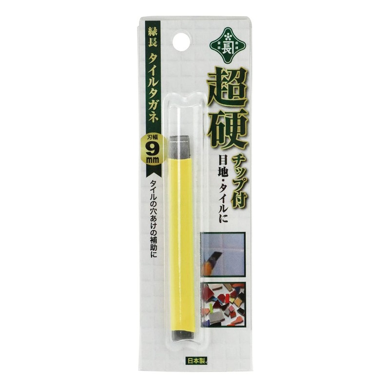 Senkichi Tile Chisel with Carbide Tip 9mm