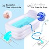 HIWENA Inflatable Portable Bathtub, White Durable Soaking Bath Tub with