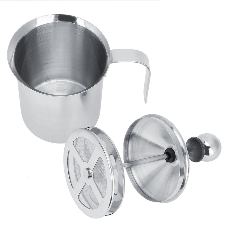400ml Stainless Steel Double Mesh Milk Creamer Frother Coffee Foam