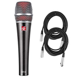 sE Electronics V7x Supercardioid Dynamic Instrument Microphone with 2 XLR Cables