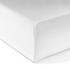 wyewye Single Fitted Sheet, White, 90x190 cm with 40 cm Super Deep Pocket, Microfiber Fabric Bed Fitted Sheets, Breathable, Wrinkle-resistant, Non-shrinking, Non-fading