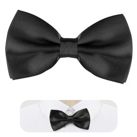 Pre-tied Solid Adjustable Bowtie Classic Tuxedo Wedding Bow Ties for Men,clip on tie