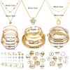 IFKM IFKM Gold Plated Jewelry Set with 5 PCS Necklace,
