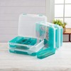 Sterilite Divided Case, Stackable Plastic Small Storage Container with Latch
