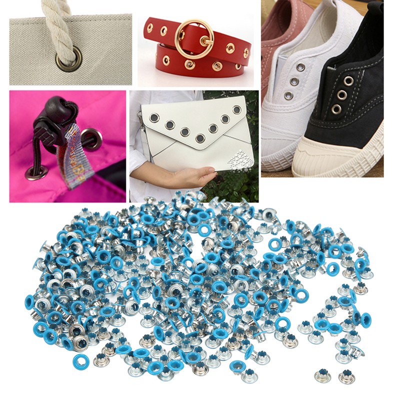 500Pcs Eyelet Grommet Round Edge Color Fine Workmanship Good Toughness