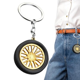 Tire Key Chain | Truck Tire Keychain With Big Wheel Keychain - Wheel Tire Rim Keychain Wheel Tyre Auto Keychain Motorcycle Car Fans Keyring