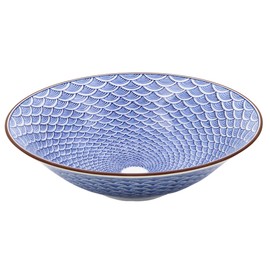 Kyoritsu Pottery Hasami Pottery Mido Kiln Tokuko Bowl, Seigai Wave 33262, Diameter 5.9 inches (15 cm)