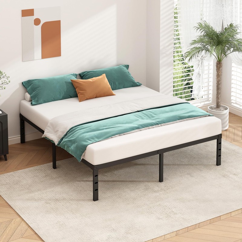 HLIPHA Metal Platform Bed Frame 12 Inch Tall,No Box Spring