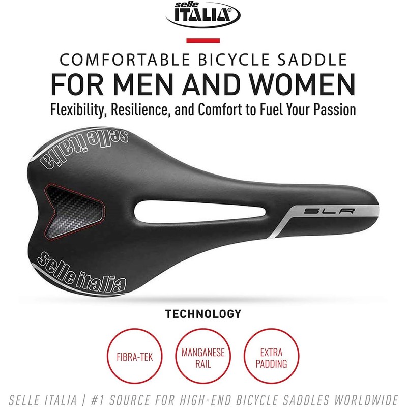 Selle Italia Unisex - Adult SLR TM Flow Saddles, Black,
