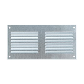 Steinberg14 Galvanised Steel Ventilation Grille 200 x 100 mm Metal Exhaust Grille Ventilation with Rodent Protection Net - Exhaust Air Grille