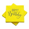 20 Serviettes Happy Birthday 33 x 33 cm Yellow /