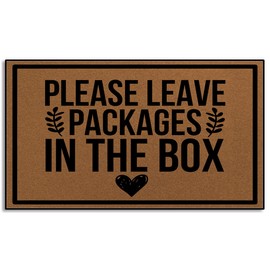 Wulidrom Please Leave Packages in The Box Low Profile Door Mat for Front Door Inside Door Mats for Home Entrance, Inside Front Door Mat 30"X18"