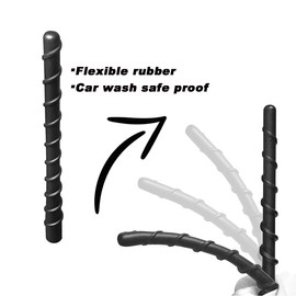 for GM Truck Short Antenna Fit for GMC Sierra 1500-3500 Denali (1999-2026) | Chevy Silverado 1500-3500 (1999-2026) | 7" Spiril Flexible Rubber Antenna, Optimized AM/FM Radio Reception Accessories