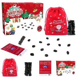 Christmas Magnetic Chess Game 2024,Tabletop Magnetic Game,New Magnetic Chess Board Game,Family Game for Kids and Adults,Party, Travel Portable Games