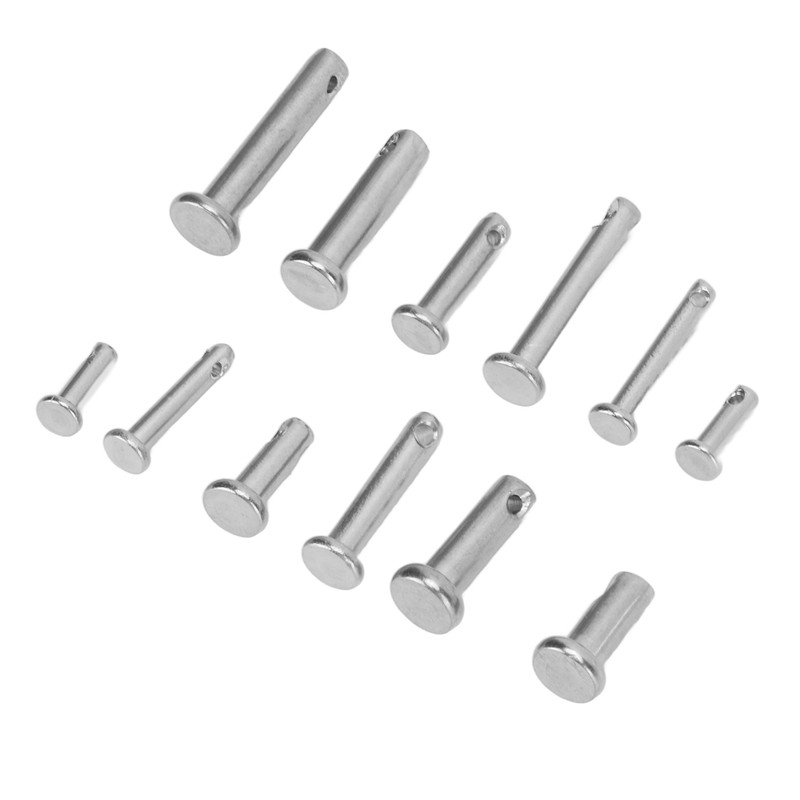 12 Sizes Stainless Steel Clevis Pin Single Hole Flat Head