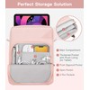 MoKo Tablet Case with Shoulder Strap & Handle, Multiple Compartments,