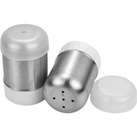 2Pcs Stainless Steel Sugar Shakers Spice Salt Pepper Organizer Container Dust-Proof Stainless Steel Salt Shakers, Salt Shakers